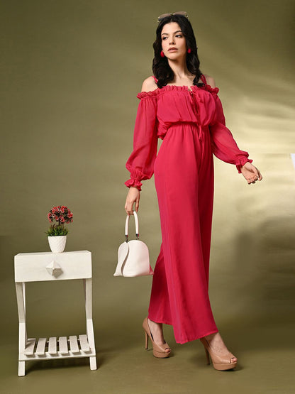 Women Off-Shoulder Basic Jumpsuit