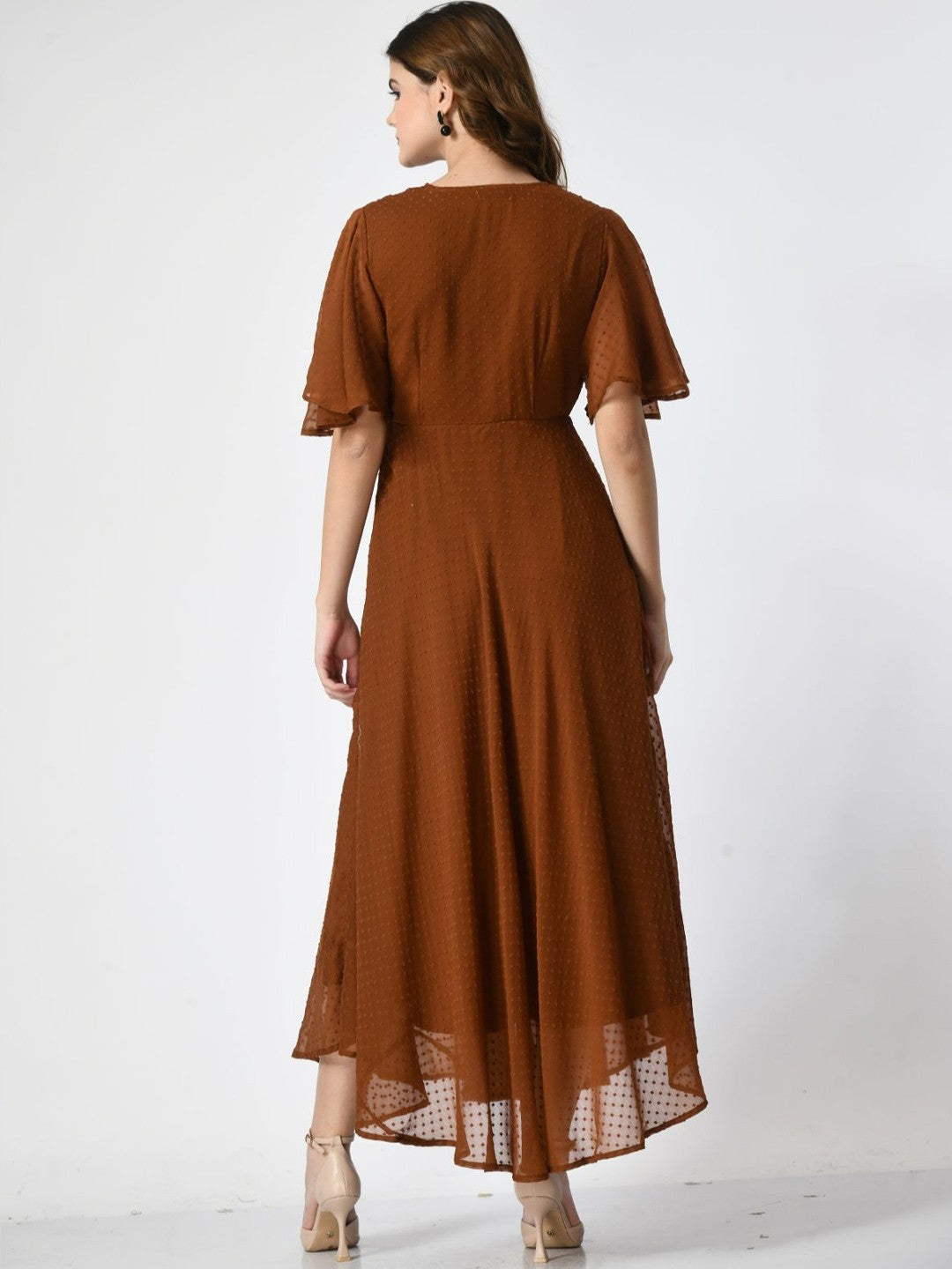 Women Self Design Maxi Dress