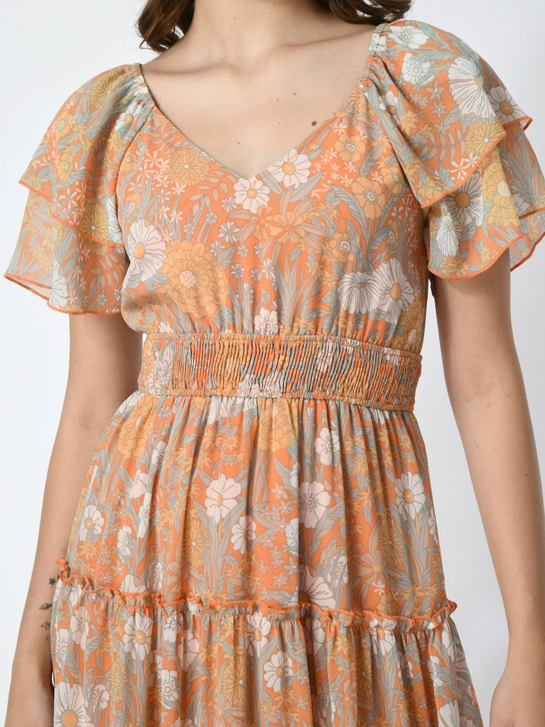 Women Floral Printed Fit & Flare Dress