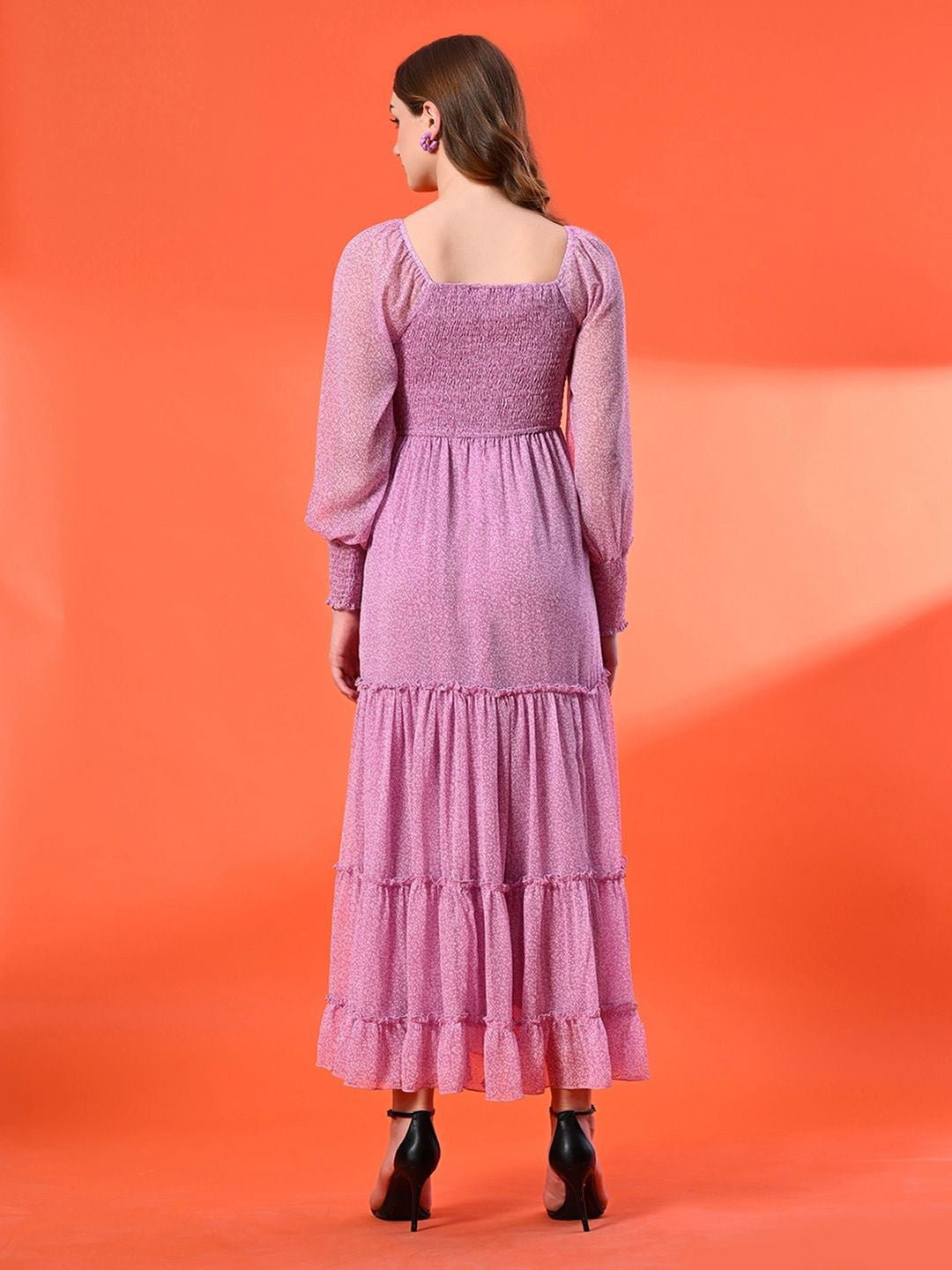 Polka Dot Print Maxi Dress