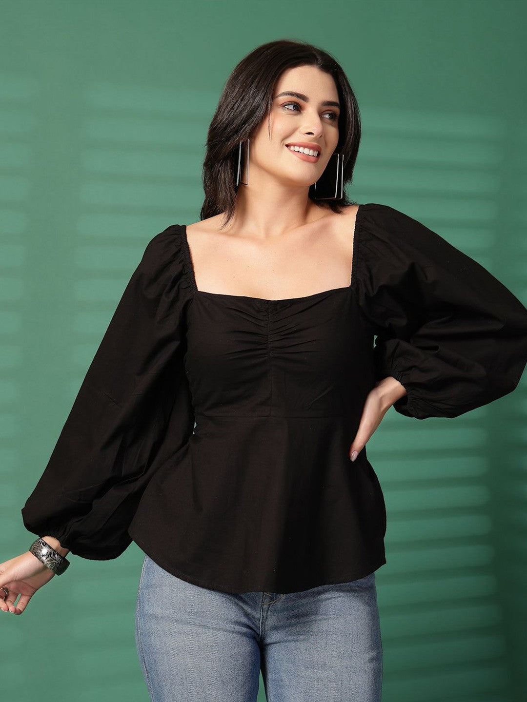 Square Neck Cotton Top