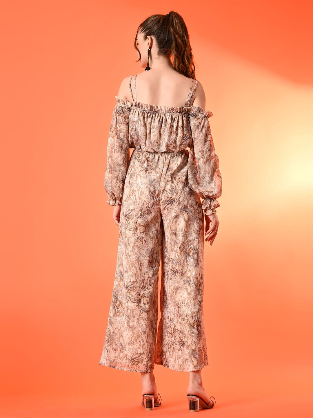 Women Shoulder Straps Printed Basic Jumpsuit