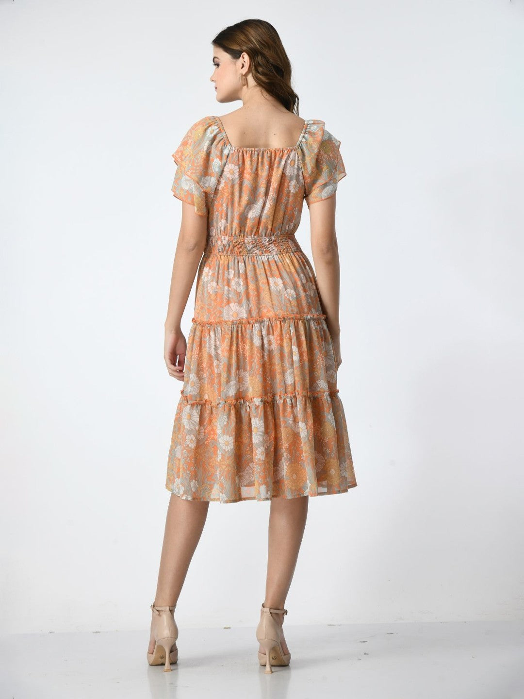 Women Floral Printed Fit & Flare Dress