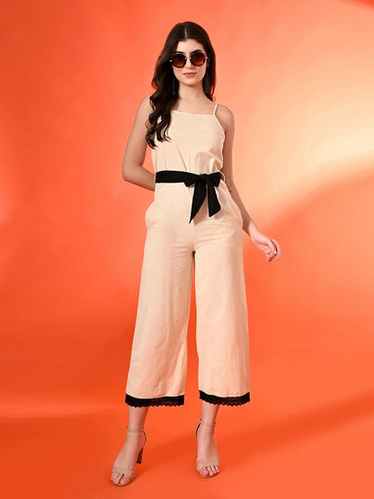 Women Shoulder Straps Basic Jumpsuit