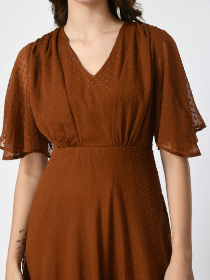 Women Self Design Maxi Dress